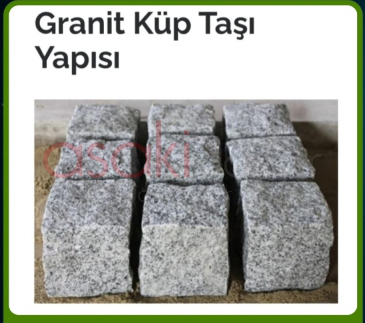 Erni granit küptaş doğal granit küp taş Begonit küp taş,)Urla)