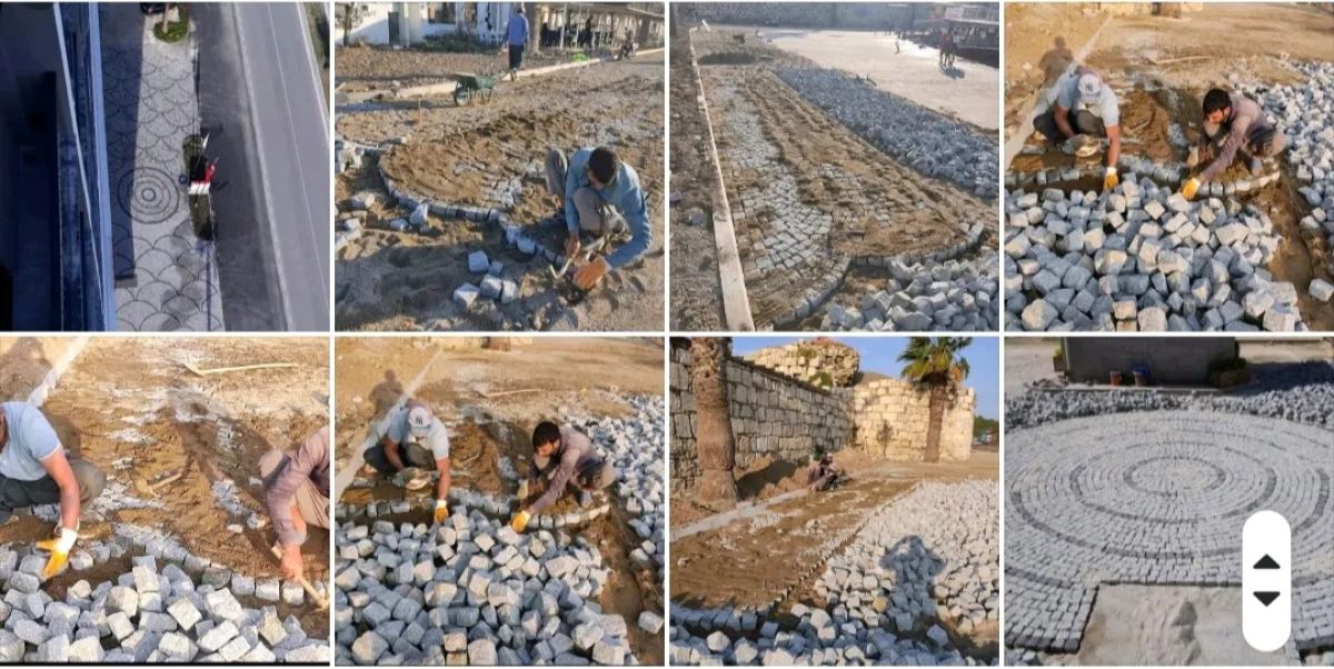 İzmir'in doğal kırma granit küp taş begonit küp taş  Aliağa, doğ