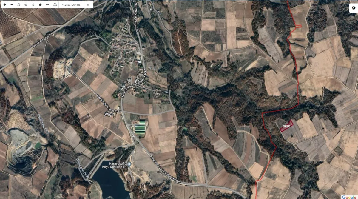 Edirne Meriç Hasırca Arnavut Köyü Satılık Tek Tapu Tarla 2920 m2 - Büyük 15