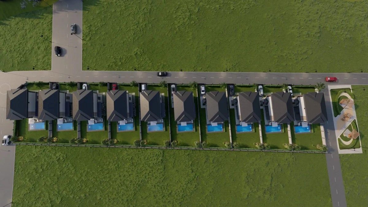 Silivri kavaklı güzel lokasyon havuzlu satılık sıfır villa - Büyük 16