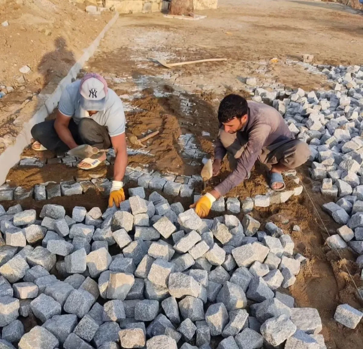 Granit küp taş begonit küp taş uygulama Türkiye