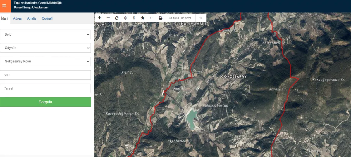 Uludağ Gayrimenkul Göynük Gökçe saray köyünde 19400 m2 - Büyük 0