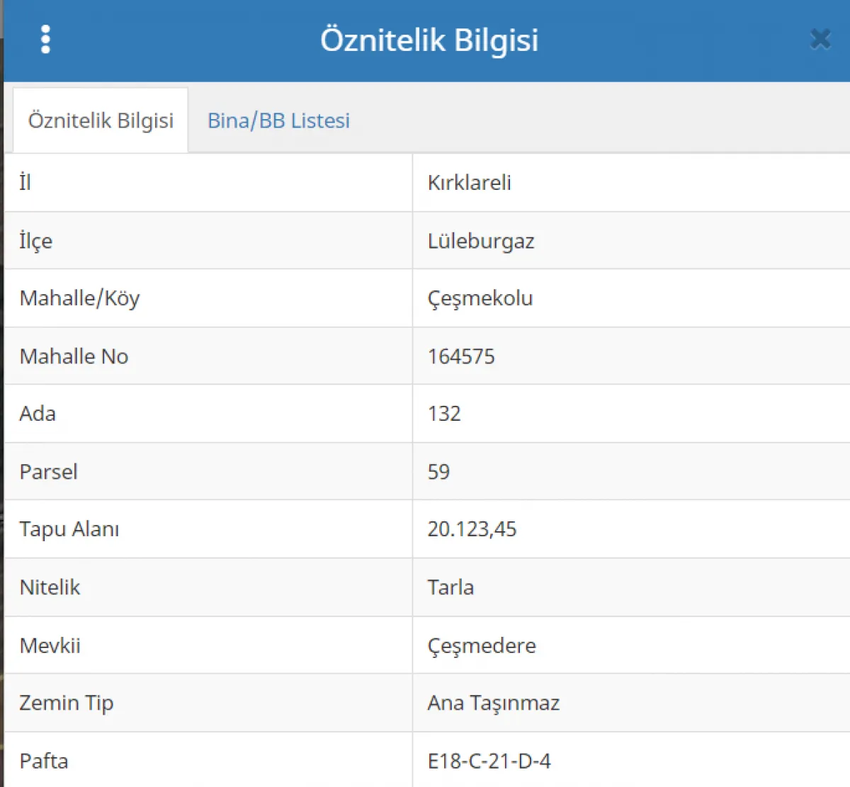 Kırklareli Lüleburgaz Çeşmekolu 132 ada 59 Parsel Satılık Tarla