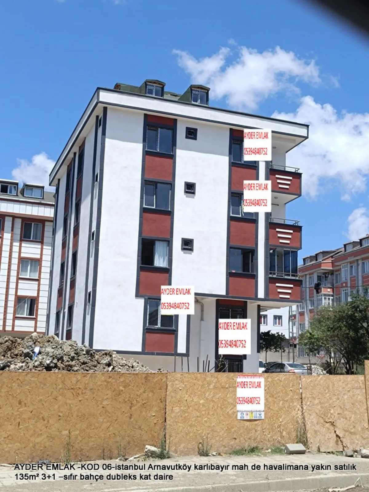 havalimana yakın satılık 135m² 3+1 –sıfır bahçe dubleks kat daire - Büyük 1