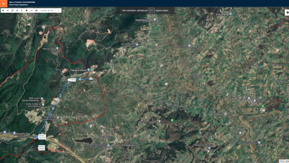 Sahibinden Körfez Kutluca Kapaklı Satılık 1492 metrekare Arsa - Büyük 4