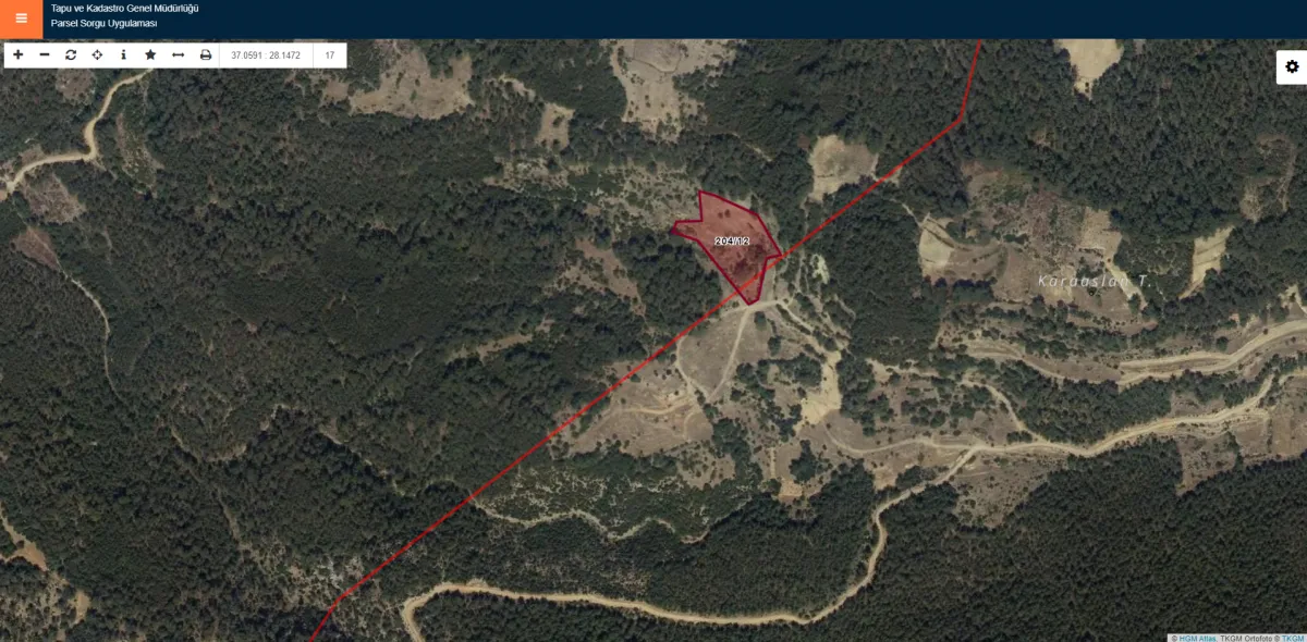 Muğla Menteşe Kıran da 6897 m2 Fırsat Satılık Tarla - Büyük 0